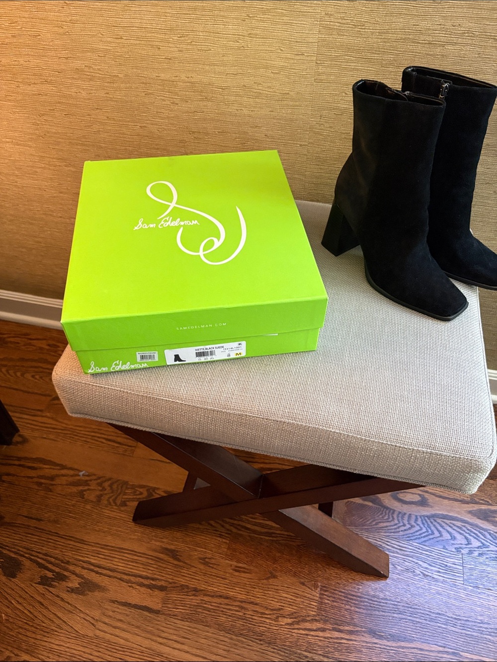 Sam Edelman Black Suede Ankle Booties